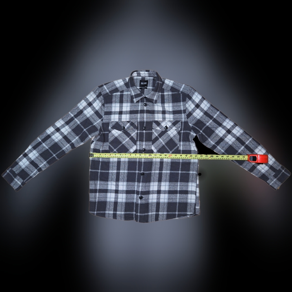 ONLY & SONS Overshirt in Grey and white plaid - Picture 2 of 3